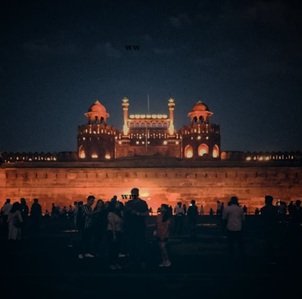 Red-fort-at-night