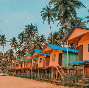 beach-huts-coconut-trees